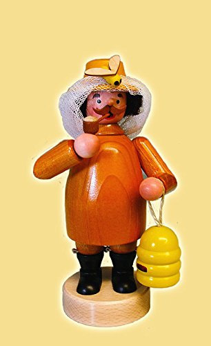 Rudolphs Schatzkiste Räuchermann Wichtel Imker Höhe= 20cm NEU Rauchen Rauchfigur Rauchmann Räucherfigur Räucherkerze Smoker Kerze Figur Mann Holz Seiffen Erzgebirge Holz Schnee Dekoration W