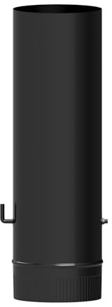 WOLFPACK LINEA PROFESIONAL 22011020 Wolfpack Tubo Acero Vitrificado Ø 120 mm. con Llave Estufas De Leña, Chimenea, Alta Resistencia, Color Negro