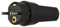 REV Schutzkontaktstecker, Stecker für aussen, IP44, 230VAC, 50Hz, 16A, schwarz, 4,4 x 4,4 x 11,4cm