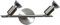 Spotleuchte Strahler Spot Linos 2 flammig Fassung GU10 nickel matt Spotlampe Deckenleuchte Wandleuchte