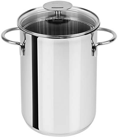 Cristel-CA16V-Cuit asperges 16 cm induction panier inox couvercle verre