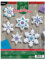 Bucilla Filz-Applikation-Ornament-Bastelset in verschiedenen saisonalen Stilen. Glänzende Schneeflocke 4x4 Set of 6