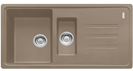 Franke 114.0382.788 Granite Made Kitchen Sink with Single and Half Bowl, Cappuccino