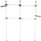 Télescope Garde-Robe Système, Portant de Vêtement Penderie Télescopique 4 Barres Système Réglable Largeur:153,5-272cm Hauteur:281-329cm Porte-vêtements avec Tubes en Acier Durable