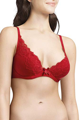 Chantelle ORANGERIE, Tief Ausgeschnittener T-Shirt-BH, Damen Unterwäsche, 70G, Pomme D Amour