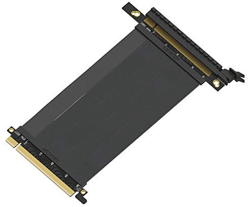 LINKUP - {15cm) 16x Riser Kabel Super Abgeschirmt Schnelle Geschwindigkeit PCI Express Steigleitung Kabel Portverlängerungs-Platte 2020 Rev | Gerade Buchse – TT kompatibel
