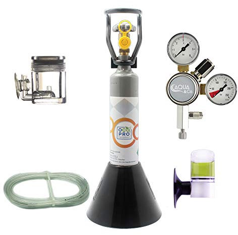 OCOPRO CO2 Anlage DLX-350 Aquarium mit Mehrwegflasche (500g)