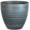 Serenity Rings Plastic Planter - Grey, Single Pot - 35cm (H) x 38cm (Dia) - Suitable for Indoor or Outdoor Use.