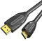 VENTION Cable mini HDMI a HDMI, chapado en oro, adaptador de cable HDMI a HDMI estándar, compatible con Fusion5, cámara, videocámara, frambuesa, yoga (3 m)