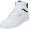 PUMA Unisex Shuffle Mid Sneaker, White White Black Team Gold, 43 EU