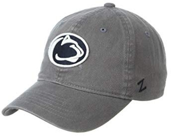 Zephyr NCAA Penn State Nittany Lions Mens Adjustable Scholarship Hat Charcoal, Penn State Nittany Lions Charcoal, Adjustable