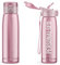 Personalised Water Bottle With Straw 660ml, School Water Bottles Boys Girls, Gym Bottle Bpa Free Cycling Sports Add Your Custom Text To Bottle (Pink)