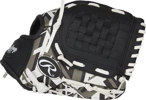 Rawlings Remix Youth Baseball Glove, 10.5 inch, Basket Web, Left Hand Throw, Black