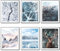 WinterWandkunstdrucke Leinwandkunst Wandkunst WinterPoster Eissee Schnee Wald Frost Hirsch Berge Bilder FotoGemälde für Heimdekoration Wanddekoration 8x10 Zoll (20.3x25.4cm) Ungerahmt