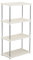 Youyijia 4 Tier Plastic Shelving Units 80.5x41x22cm Storage Shelf Modern Standing Storage Rack for Kitchen Living Room Bathroom