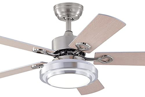 Ventilador de Techo Ventilador de techo de 42 pulgadas con 3 velocidades ligeras, ventiladores de techo reversibles con remoto para la sala de estar de la habitación con Luz Para Sala