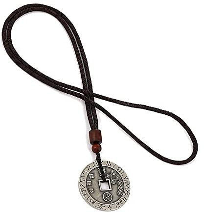 Feng Shui MünzenHalskette, MünzenHalskette, Silber, Feng ShuiHalskette für Reichtum und Glück, chinesische GlücksmünzenHalskette, Feng ShuiAnhänger, verbessert das Glück und verbessert das