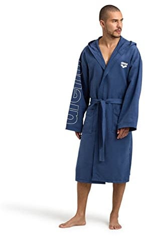 arena Zeal Plus Bademantel aus Mikrofaser für Damen und Herren, Mikrofaser-Bademantel mit Kapuze und Taschen, Schnelltrocknender Unisex-Bademantel, Angenehm und Leicht