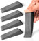 Pack of 5 - Door Wedge Rubber Door Stoppers for Floor Non-Slip Non Scratch Door Stops Ideal for Homes, Offices, Schools and Shops, Grey