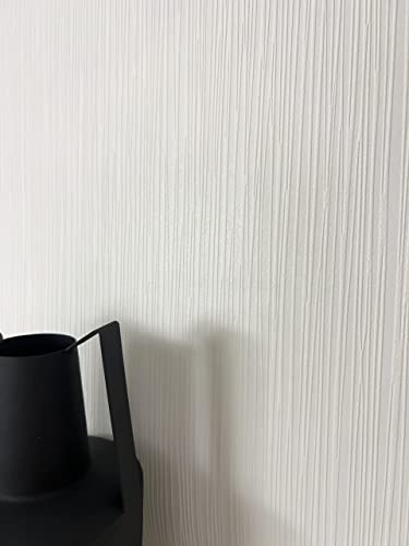 Newroom Vliestapete Weiß Uni Tapete Wohnzimmer Schlafzimmer Modern | feine vertikale Rillenstruktur, mattes Relief, warme cremige Nuance, Skandi-Look, Küche Flur Büro, ansatzfrei verlegbar