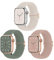 Geflochtenes Armband Kompatibel mit Apple Watch 42mm 44mm 45mm 46mm 49mm, Nylon Elastisches Dehnbares Band für Apple Watch 10 9 8 SE 7 6 5 4 3 2 1, 3 Stück