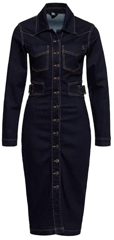 Queen Kerosin Damen Workwear Kleid PencilDress Bleistiftkleid Rockabella Rockabilly 50S 1950S Vintage Retro Kustom Kulture