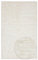 TESSO LIVING Hochflor Wohnzimmer - 200cm x 290cm - Einfarbig Weiß - Linien Hochtief-Muster - 3D-Effect - Shaggy Teppich Schlafzimmer, Boho, Scandi