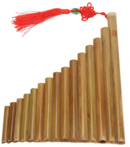 Flauto di Pan, Flauto di Pan in Chiave G Facile da Imparare, in bambù Naturale, Privo di Inquinamento, per Suonare Dai Principianti (mano destra)