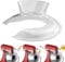 HOMGEN Pouring Shield for KitchenAid 4.8l Pouring Shield Secure Fit Medium Mixer Bowls Dishwasher Safe Splashguard for 4.5 and 5 Quart Fit Stainless Steel, Glass and Ceramic Bowl with Cleaning Brush