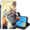 SEHEYA Klapphülle für Samsung Galaxy A15 5G / A15 4G Lederhülle Handyhülle mit Motiv Muster Flip Brieftasche 3 Kartenhüllen Handy Hülle Schutzhülle Wallet Case, Katze und Schmetterling