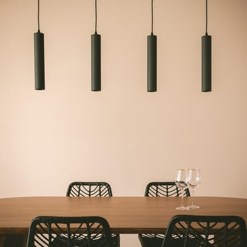 LEDKIA LIGHTING Lámpara Colgante Aluminio Aritz 4 Focos Negro