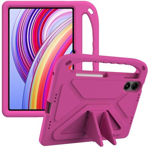 YRH Custodia Redmi Pad Pro 12.1 pollici 2024, con supporto antiurto per tablet Xiaomi Redmi Pad Pro (rosso rosa)