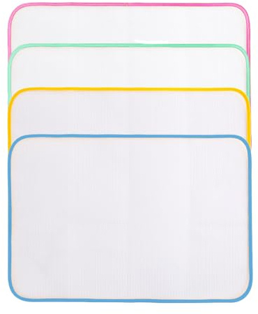 TRKETK 4 Pcs Heat-Resistant Mesh Ironing Cloth, Protective Ironing Cloth Table Top Ironing Pad Mesh Fabric Iron Pressing Cloth Protect Iron Delicate Garments Clothes Iron Rest (40 x 60cm)