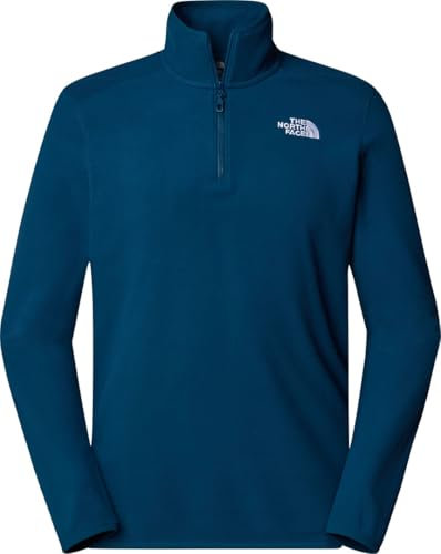 The North Face NF0A855W1NO1 Men’s 100 Glacier 1/4 Zip - Eu Sweatshirt Herren Midnight Petrol Größe S