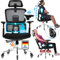 MELOKEA Bürostuhl 200KG, Leises Gummirollen, 4D-Armlehnen, 6P Verstellbare Rückenlehne, Sitztiefe Verstellbar, Elastisches Kissen, Bürostuhl Ergonomisch Testsieger,Bürostuhle Große Menschen,Bürosessel