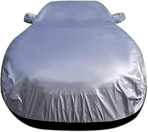 LIXINRU Autoplane Gemacht für OPEL Manta Gse Vivaro ​Zafira Auto Abdeckplane Hagelschutzplane Auto Autoabdeckung Outdoor universale Autoschutzhülle Sonnensicher Staubdicht,C-Silver