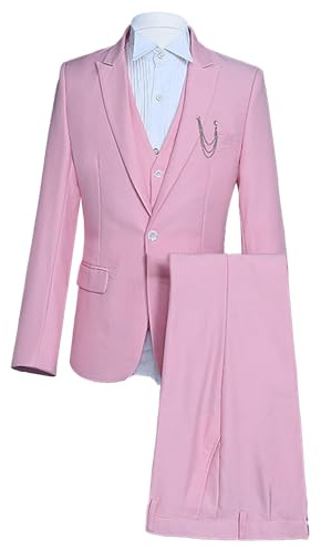 Costume de smoking 3 pièces pour homme, coupe droite, blazer, veste, gilet, pantalon, costume pour fête de mariage