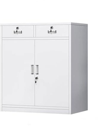 Gardeneea Aktenschrank aus Metall mit Zahlenschloss, für Büro und Arbeitszimmer, sichere Aufbewahrungslösung (A, Einheitsgröße)