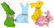 Osterhasen Holz Figuren Osterdeko Hasen Osterhasen Bunte Kaninchen Mit Tablett Dekoration Osterdeko Hasen Osterhasen Holz Deko (Yellow, One Size)