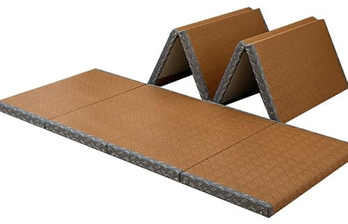Batel Huh Japanische Tatami Matte, Natürliches Igusa Binsengras, Faltbare Igusa-Matratze, Japanische Futon Boden schlafen Area Teppich Meditation Yoga Zen(Size:100x200x3.5cm)