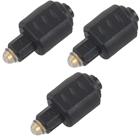 Xiniy 3X Mini Adattatore Audio Ottico da 3,5 mm Jack Femmina A Spina Toslink Digitale per Amplificatore