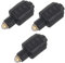 Xiniy 3X Mini Adattatore Audio Ottico da 3,5 mm Jack Femmina A Spina Toslink Digitale per Amplificatore