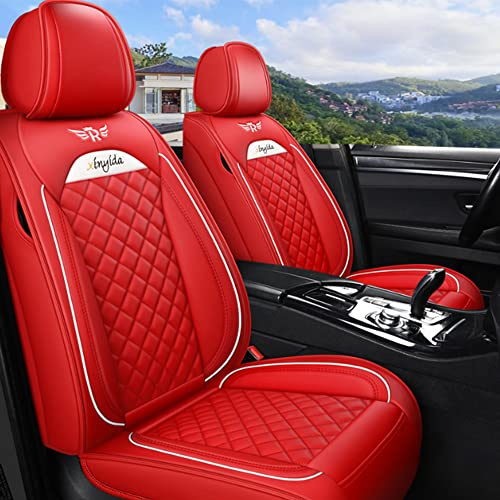 JoyRozTek Autositzbezüge Für Skoda Karoq 2018-2027 | PU Leder Komplettset Auto-Schonbezüge, Airbag-freundlich, Autositzbezug Set