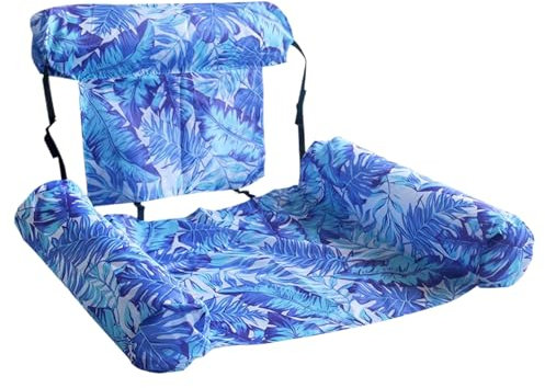 Aufblasbarer Sessel, Aufblasbare Luftmatratze Pool, Faltbare Wasserstuhl Mit Rückenlehne Und Armlehnen, Tragbare Pool Hängematte, Lustiges Wasserspielzeug(A)