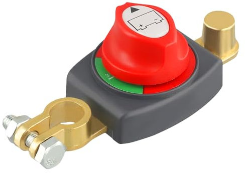 Battery Isolator Switch 12V-48V, Battery Disconnect Switch, Switchs Heavy-Duty, 275A Batterys Kill Switchs for Car, Marine, Boat, RV, Negative On/Off
