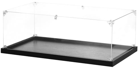 QUARKZMAN Vitrine En Acrylique 9.8x17.7x6 Organisateur De Stockage | Boîte D'Exposition Transparente, Présentoir Pour Figurines Action Et Objets De Collection, À Assembler, Anti-Poussière