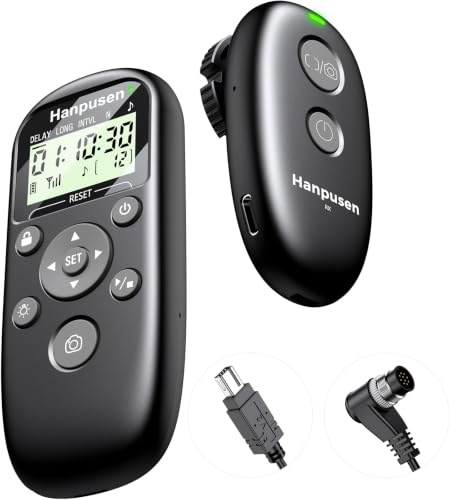 Hanpusen Intervalómetro inalámbrico recargable para cámara Nikon, temporizador y disparador remoto, control remoto para Nikon