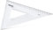 Aristo AR23620 Contrast Dreieck 60° (Hypotenuse 23 cm, Tuschekanten und Facette, Kunststoff) transparent