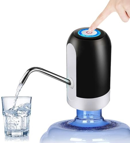 Water Dispenser Electric Portable USB Charging Water Bottle Pump (Black, unfoldable)