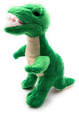 Onwomania Plüschtier Stofftier Kuscheltier Dinosaurier Urzeittier Riesenechse Dino T-Rex Höhe 17 cm Grün